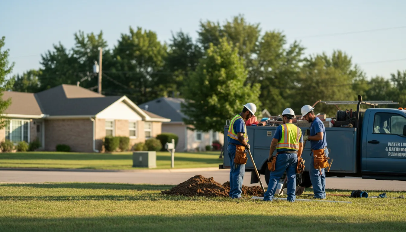Residential water line and bathroom plumbing service in Manchester, PA
